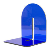 Acrylic Book End Thickened L Shape Bookend Stopper Desktop Book Organizer for Home Library Office Translucent Blue In Australia - Darrahopens