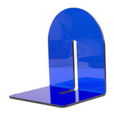 Acrylic Book End Thickened L Shape Bookend Stopper Desktop Book Organizer for Home Library Office Translucent Blue In Australia - Darrahopens