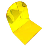 1 Pair of Bookends Thicken Non Slip Transparent Acrylic Desk Decorative Heavy Book End for Student Office L Shaped Yellow In Australia - Darrahopens