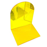 1 Pair of Bookends Thicken Non Slip Transparent Acrylic Desk Decorative Heavy Book End for Student Office L Shaped Yellow In Australia - Darrahopens