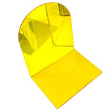 1 Pair of Bookends Thicken Non Slip Transparent Acrylic Desk Decorative Heavy Book End for Student Office L Shaped Yellow In Australia - Darrahopens