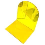 1 Pair of Bookends Thicken Non Slip Transparent Acrylic Desk Decorative Heavy Book End for Student Office L Shaped Yellow