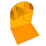 1 Pair of Bookends Thicken Non Slip Transparent Acrylic Desk Decorative Heavy Book End for Student Office L Shaped Orange In Australia - Darrahopens