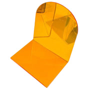 1 Pair of Bookends Thicken Non Slip Transparent Acrylic Desk Decorative Heavy Book End for Student Office L Shaped Orange