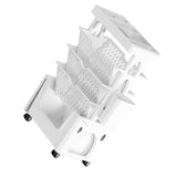 Rolling Mobile Bookshelf with Wheels 5 Tiers Large Capacity Strong Load Bearing Capacity Utility Cart for Study Kitchen White