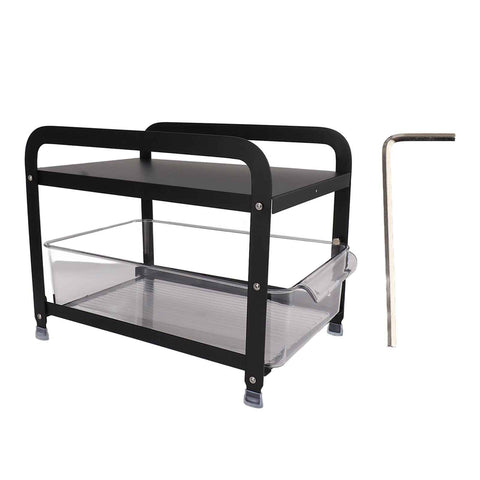 Cup Storage Organizer Shelf 2 Tier Pull Out Countertop Organizer Multifunctional Desktop Storage Rack for Home Office Black In Australia - Darrahopens