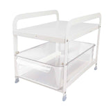 Cup Storage Organizer Shelf 2 Tier Pull Out Countertop Organizer Multifunctional Desktop Storage Rack for Home Office White In Australia - Darrahopens