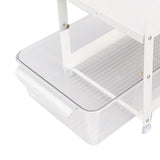 Cup Storage Organizer Shelf 2 Tier Pull Out Countertop Organizer Multifunctional Desktop Storage Rack for Home Office White