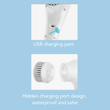 Handheld Electric Cleaning Brush Multifunctional with 5 Replacement Brush Heads Cordless Handheld Scrubber for Dish Sofa Carpet Kitchen Bathroom