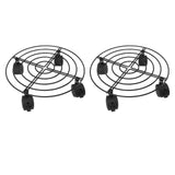 2 PCS Outdoor Plant Dolly with Lockable Wheels Iron and PVC High Load Bearing Rolling Plant Stand Base for Large Plants In Australia - Darrahopens