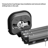 Retractable Clothes Drying Rack Wall Mount Drill Free Bifold Windproof Space Saver Suction Cup Clothes Hanger for Laundry