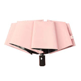 Travel Umbrella Sun Rain 3 Fold 8 Ribs Button Operation Light Weight Umbrella for Women Girl Daily Men Light Pink In Australia - Darrahopens