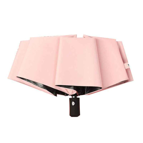 Travel Umbrella Sun Rain 3 Fold 8 Ribs Button Operation Light Weight Umbrella for Women Girl Daily Men Light Pink In Australia - Darrahopens