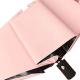 Travel Umbrella Sun Rain 3 Fold 8 Ribs Button Operation Light Weight Umbrella for Women Girl Daily Men Light Pink