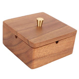 Cigar Ashtray with Lid Walnut Wood Windproof Decorative Desktop Cigarettes Ashtray for Outdoor Patio Indoor Home and Office Silver In Australia - Darrahopens