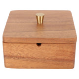 Cigar Ashtray with Lid Walnut Wood Windproof Decorative Desktop Cigarettes Ashtray for Outdoor Patio Indoor Home and Office Silver