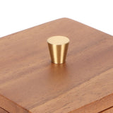Cigar Ashtray with Lid Walnut Wood Windproof Decorative Desktop Cigarettes Ashtray for Outdoor Patio Indoor Home and Office Silver