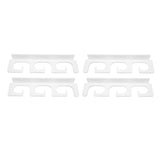 4Pcs Fishing Rod Holder Rugged Space Saving Stylish Holding 6 Rods Wall Mounted Fishing Pole Rack for Indoor Outdoor White