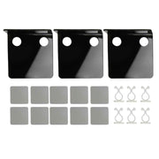 3 PCS Small Security Cameras Wall Shelf with 6 Cable Clips 10PCS Tapes Acrylic Waterproof Drill Free Adhesive Floating Shelf for Speakers Black In Australia - Darrahopens