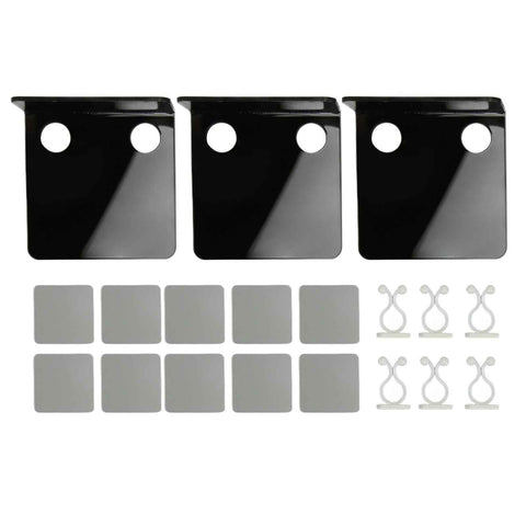 3 PCS Small Security Cameras Wall Shelf with 6 Cable Clips 10PCS Tapes Acrylic Waterproof Drill Free Adhesive Floating Shelf for Speakers Black In Australia - Darrahopens