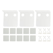 3 PCS Small Security Cameras Wall Shelf with 6 Cable Clips 10PCS Tapes Acrylic Waterproof Drill Free Adhesive Floating Shelf for Speakers Transparent