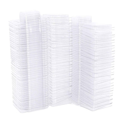 100PCS Wax Melt Molds Calmshell PET Separate Transparent Hanging Hole Empty Wax Melt Container for DIY Candles Chocolate Rectangle