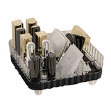 Makeup Organizer with Multiple Compartments Anti Slip Plastic Vanity Makeup Organizer for Cosmetics Lipsticks Jewelry Transparent Black In Australia - Darrahopens
