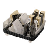 Makeup Organizer with Multiple Compartments Anti Slip Plastic Vanity Makeup Organizer for Cosmetics Lipsticks Jewelry Transparent Black In Australia - Darrahopens