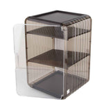 Cup Storage Rack Dustproof Stackable Plastic Clear Cup Organizer Box for Cabinet Desktop Large Black In Australia - Darrahopens