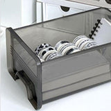 Desk Organizer with Drawer Plastic Desk Storage Box Desktop Organization for Home Collection Cosmetics Office Supplies Cream 3 Layer