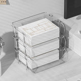 Transparent Desktop Stationery Organizer Stackable Stationery Files Storage Shelf Desktop Organizer L 26.5x33.2x8.5cm In Australia - Darrahopens