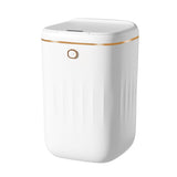 Automatic Trash Can 20L Touchless Sensor Easy Clean PP Waterproof Electric Garbage Bin for Kitchen Bathroom White Golden Battery Free In Australia - Darrahopens