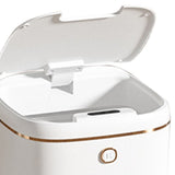 Automatic Trash Can 20L Touchless Sensor Easy Clean PP Waterproof Electric Garbage Bin for Kitchen Bathroom White Golden Battery Free