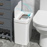 Automatic Trash Can 20L Touchless Sensor Easy Clean PP Waterproof Electric Garbage Bin for Kitchen Bathroom White Golden Battery Free