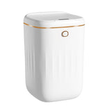 Automatic Trash Can 20L Touchless Sensor Easy Clean PP Waterproof Electric Garbage Bin for Kitchen Bathroom White Golden Battery Powered