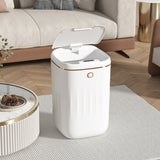 Automatic Trash Can 20L Touchless Sensor Easy Clean PP Waterproof Electric Garbage Bin for Kitchen Bathroom White Golden Battery Powered