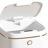 Automatic Trash Can 20L Touchless Sensor Easy Clean PP Waterproof Electric Garbage Bin for Kitchen Bathroom White Golden Battery Powered