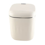 Automatic Trash Can 20L Touchless Sensor Easy Clean PP Waterproof Electric Garbage Bin for Kitchen Bathroom Cream White Battery Free