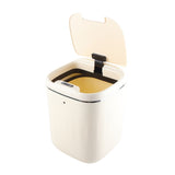 Automatic Trash Can 20L Touchless Sensor Easy Clean PP Waterproof Electric Garbage Bin for Kitchen Bathroom Cream White Battery Free