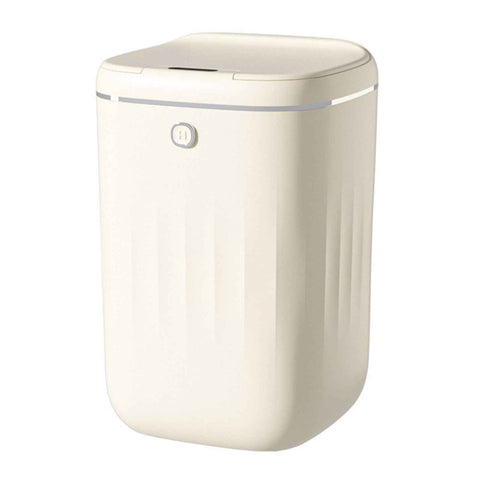 Automatic Trash Can 20L Touchless Sensor Easy Clean PP Waterproof Electric Garbage Bin for Kitchen Bathroom Cream White Battery Powered In Australia - Darrahopens