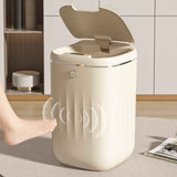 Automatic Trash Can 20L Touchless Sensor Easy Clean PP Waterproof Electric Garbage Bin for Kitchen Bathroom Cream White Battery Powered In Australia - Darrahopens