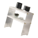 Coffee Mug Storage Shelf Stable Support Large Capacity Countertop Organizer for Living Room Bedroom White 2 Tier In Australia - Darrahopens