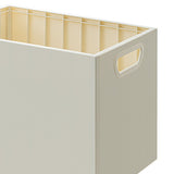 Book Storage Box with Dual Side Handles Stackable 50kg Load Bearing Multifunctional Use File Storage Bins With Wheel