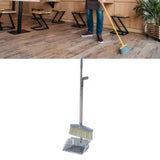 Broom Dustpan Set Cleaning Tool Dust Pan Long Handle Broom Brush Kit for Home Bedroom Gray In Australia - Darrahopens