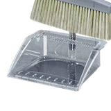 Broom Dustpan Set Cleaning Tool Dust Pan Long Handle Broom Brush Kit for Home Bedroom Gray In Australia - Darrahopens