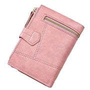 Women Wallet PU Leather Short Small Size Multiple Slots Card Holder Coin Purse for Daily Life Pink In Australia - Darrahopens