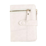 Women Wallet PU Leather Short Small Size Multiple Slots Card Holder Coin Purse for Daily Life White In Australia - Darrahopens