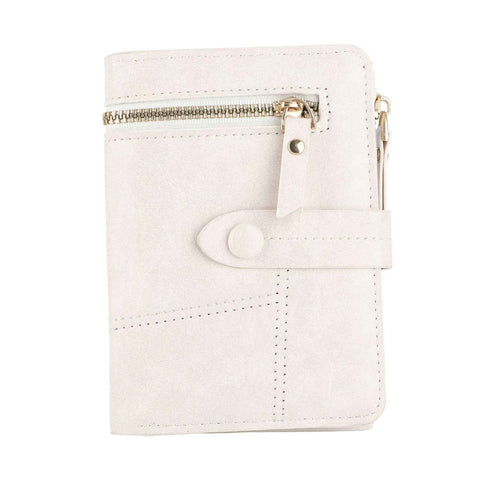 Women Wallet PU Leather Short Small Size Multiple Slots Card Holder Coin Purse for Daily Life White In Australia - Darrahopens