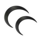 2Pcs Moon Hair Fork ABS Decorative Portable Moon Hairpin Hair Stick for Daily Shopping Cosplays Black