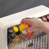 Wall Mounted Coffee Capsule Holder Clear Acrylic Compact Tea Bag Storage Rack for Office S One Layer Without Grid + One Layer with Three Compartments In Australia - Darrahopens